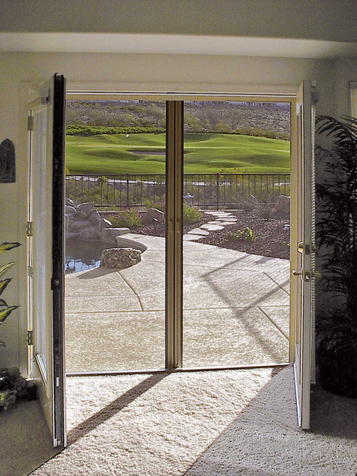 french doors with screens